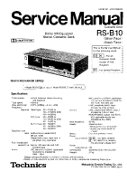 Technics - RSB-10 - Service manual 